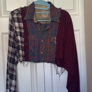 LF Furst Of A Kind Cropped Patch Flannel